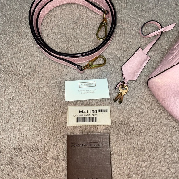 SOLD Louis Vuitton Montaigne Empreinte BB Rose Ballerine - Picture 6 of 9